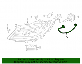 Проводка фары передняя левая Lincoln MKC 15-19 под ксенон