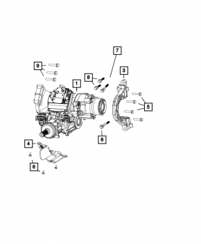 Кронштейн крепления переднего редуктора Jeep Cherokee KL 14-16 тип 2