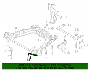 Кронштейн переднего подрамника правый Nissan Leaf 18-24