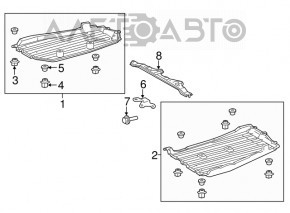 Защита днища левая Toyota Camry v40 надрывы