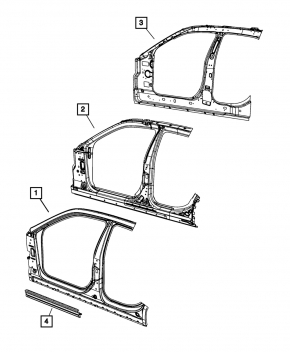 Стойка кузова центральная левая Chrysler 300 11-23
