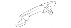 Ручка двери внешняя передняя левая Honda Civic XI FE/FL 22-26 keyless
