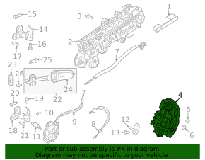 Замок двери задней правой Land Rover Range Rover Sport 23-26
