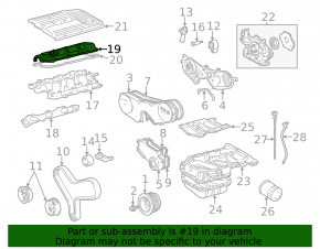 Крышка клапанная передняя 3MZ-FE Toyota Highlander 08-13