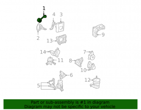 Кронштейн двигателя верхний правый Lexus RX300 RX330 04-09