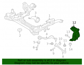 Arbore punte stânga față BMW 3 F30 12-18 Awd, 2015-21. -30 min, 230i xDrive, M240i xDrive, -30 min, 320i xDrive, 328d xDrive, 328i xDrive, 335i xDrive, 330i xDrive, 340i, 228i xDrive, M235i xDrive