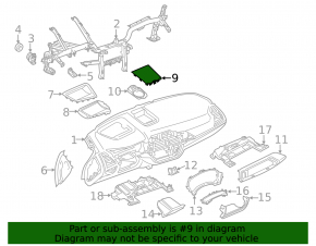 Решетка динамика торпеды центральная BMW X3 G01 18-21 черная