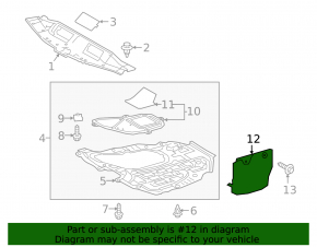 Защита арки боковая правая Lexus ES250 ES300h ES350 19-26