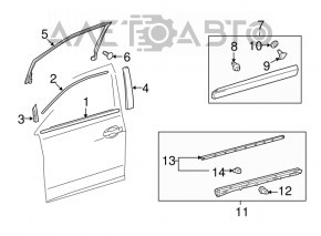 Накладка двери нижняя внутренняя передняя левая Lexus RX350 RX450h 10-15
