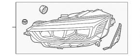 Ansamblu far fata stanga Audi A5 F5 17- LED, semnalizator galben