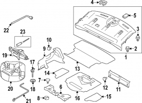 Накладка проема багажника Subaru Impreza 4d 17-23 GK