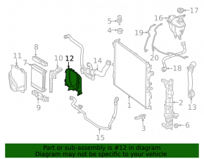 Carcasă difuzor radiator suplimentar apă Mercedes Clasa S W222 15-20