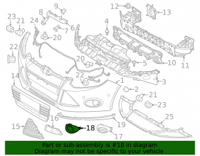 Обрамление птф правое Ford Focus mk3 11-14 дорест хром