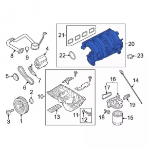 Коллектор впускной Ford Mustang mk6 15-19 2.3T