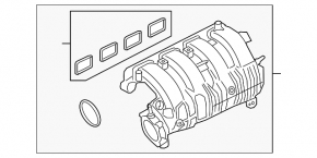 Коллектор впускной Ford Mustang mk6 15-19 2.3T