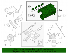 Коллектор впускной Ford Mustang mk6 15-19 2.3T