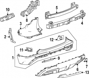 Amplificatorul de bara spate GMC Terrain 18-