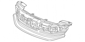 Основа решетки радиатора Honda Accord 16-17 hybrid, сломана