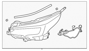 Фара передняя правая Subaru Outback 20-23 LED