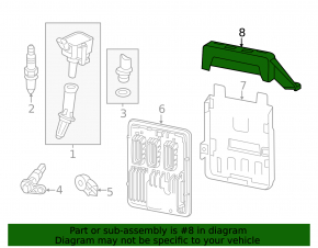 Корпус блока ECU компьютер двигателя Chevrolet Malibu 18-23 1.5T верхняя часть
