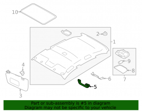 Ручка потолка правая Subaru Impreza 4d 17-23 GK черн