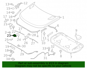 Скоба замка капота левая Land Rover Range Rover Sport 14-22