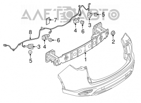 Усилитель заднего бампера Mazda CX-9 16-23