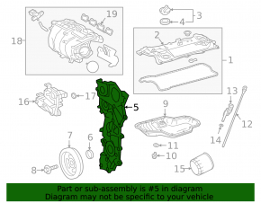Передняя крышка двигателя внешняя Toyota Rav4 19-22 2.5 A25A-FXS hybrid