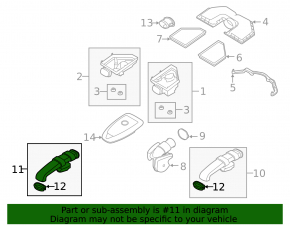Воздуховод правый BMW X5 E70 07-10 4.8