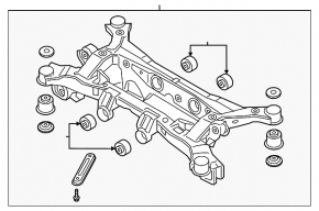 Подрамник задний Hyundai Santa FE 19-20 AWD KOR