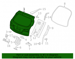 Дверь багажника голая Acura MDX 14-20