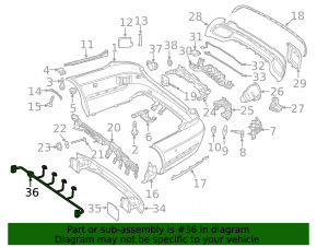Cablaj bara spate pentru senzorii de parcare Mercedes Clasa E W212 10-16 AMG pachet