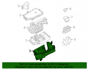 Carcasă cutie siguranțe sub capotă Mercedes Clasa A V177 19-22