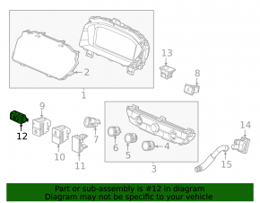 Кнопка управления подсветки приборов Honda Civic XI FE/FL 22-26