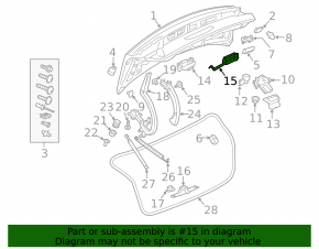 Камера заднего вида с кнопкой и ручкой открытия багажника Audi A4 B9 17-25