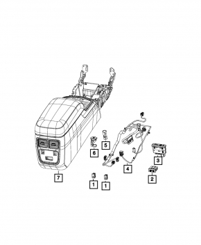 USB Hub, AUX Dodge Challenger 15-16