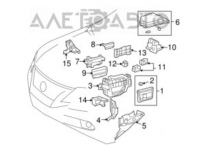 Корпус блока предохранителей подкапотный Lexus RX450h 10-15