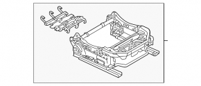 Салазка пассажирского сидения левая Mazda CX-30 20-26 под механику, без каркаса
