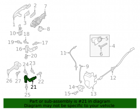 Петля двери нижняя передняя левая Volvo XC40 19-26