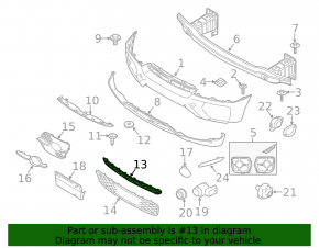 Решетка переднего бампера верхняя BMW X5 E70 07-13