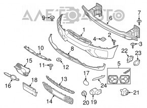 Решетка переднего бампера верхняя BMW X5 E70 07-13