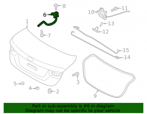 Петля крышки багажника левая Kia Forte 19-24 4d