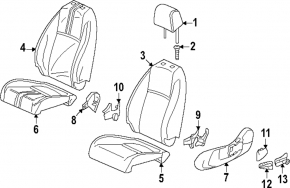 Scaun șofer Honda CRV 23 - fără airbag, mecanic, pânză neagră