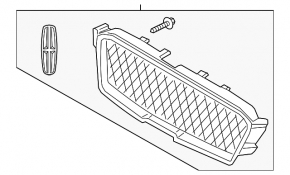 Решетка радиатора grill Lincoln MKZ 17-20 хром