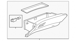 Перчаточный ящик, бардачок Chevrolet Malibu 13-15 черн, царапины