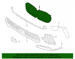 Решетка радиатора grill BMW X5 G05 20-21 M