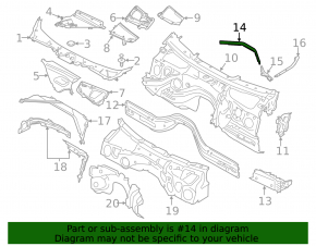 Уплотнитель капота центральный BMW 3 F30 12-18