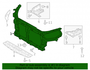 Телевизор панель радиатора Hyundai Azera 12-17