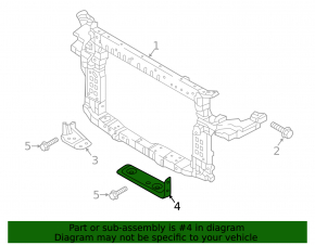 Suport radiator stânga jos Kia Sorento 16-18 2.0