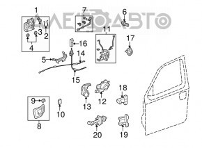 Петля двери верхняя передняя левая Acura MDX 07-13
